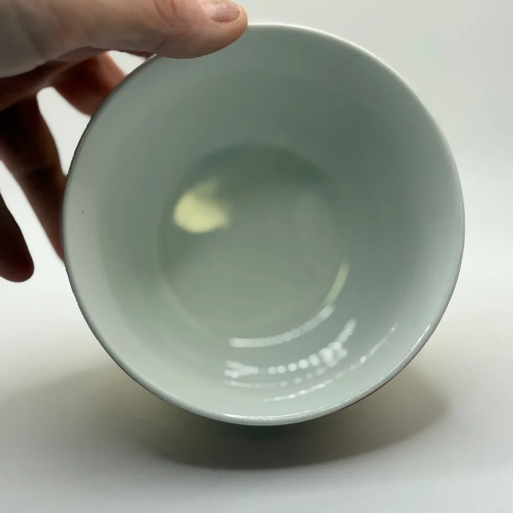 222 Fifth Cadiz Red‎ Yellow Stripes Fine China Small Bowl